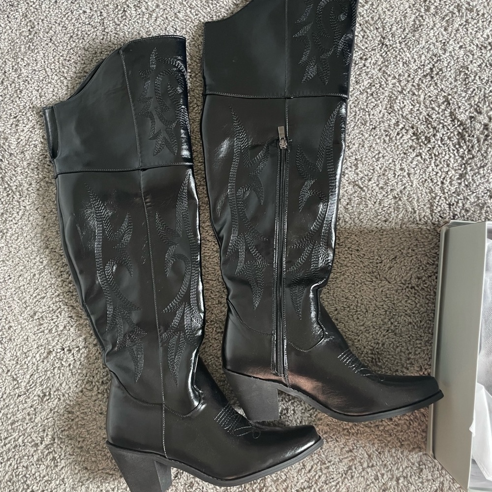 Knee High Boots country western 8.5 40